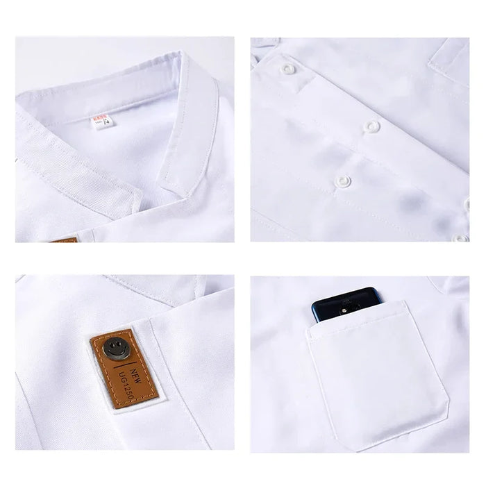 Chef Jacket for Men Women Short Sleeve Cook Shirt Bakery Restaurant Waiter Uniform Top Hotel Kitchen Clothes Catering Workwear