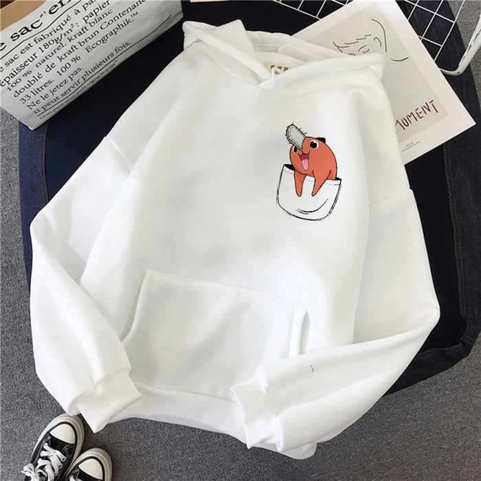 Chainsaw Man Anime Women Hoodies Plus Size Sweatshirt Harajuku Female Long Sleeve Pullover Casual Streetwear Clothes Tops