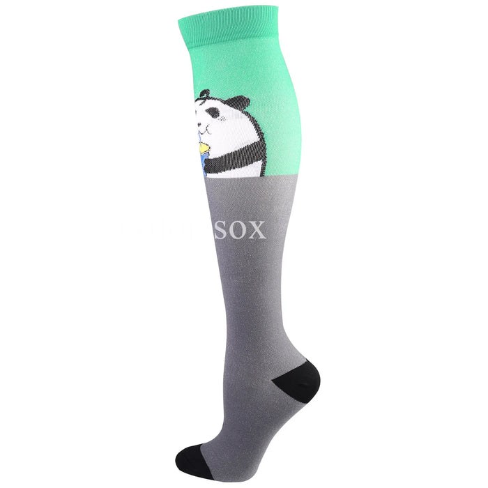 Compression Socks Men's Varicose Veins Diabetes Women's Long Tube Sports Socks Running Riding Medical Nurse Blood Circulation