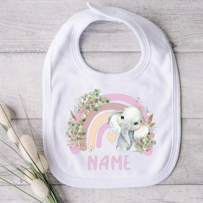 Personalised Baby Bibs Custom Animal with Name Boys Girls Cotton Bib Newborn Saliva Towel newborn wild one Infant Shower Gifts