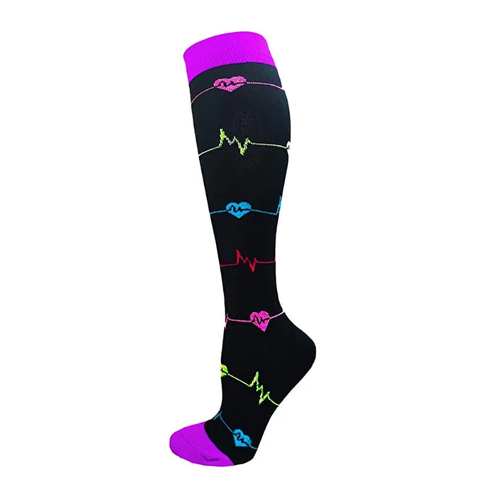 Compression Socks Men's Varicose Veins Diabetes Women's Long Tube Sports Socks Running Riding Medical Nurse Blood Circulation