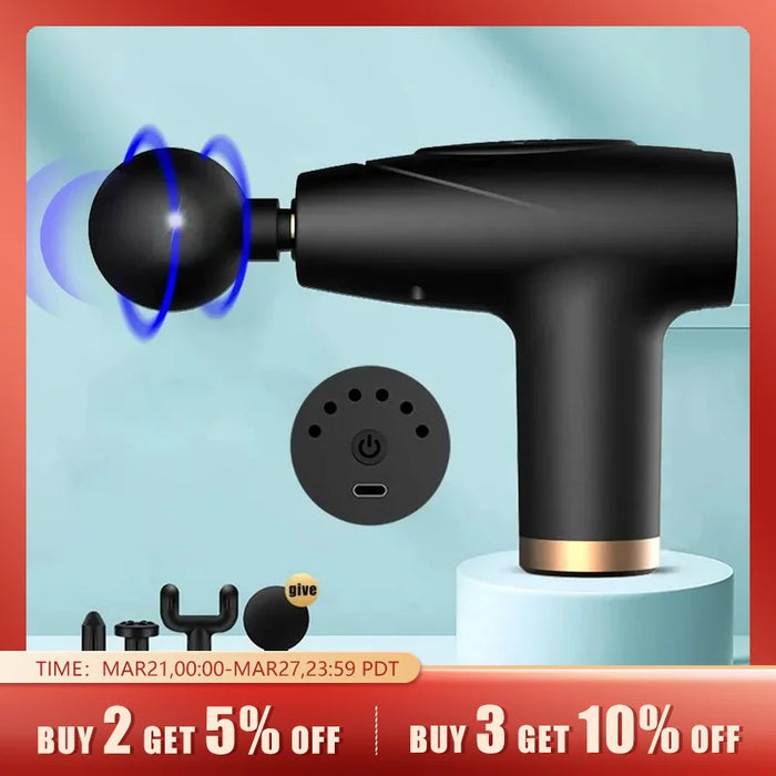 Multi Mode Of Mini Fascia Guns According To Muscle Relaxation Massage Vibrating Massage Instrument Body Pain Relieves Fitness 3C
