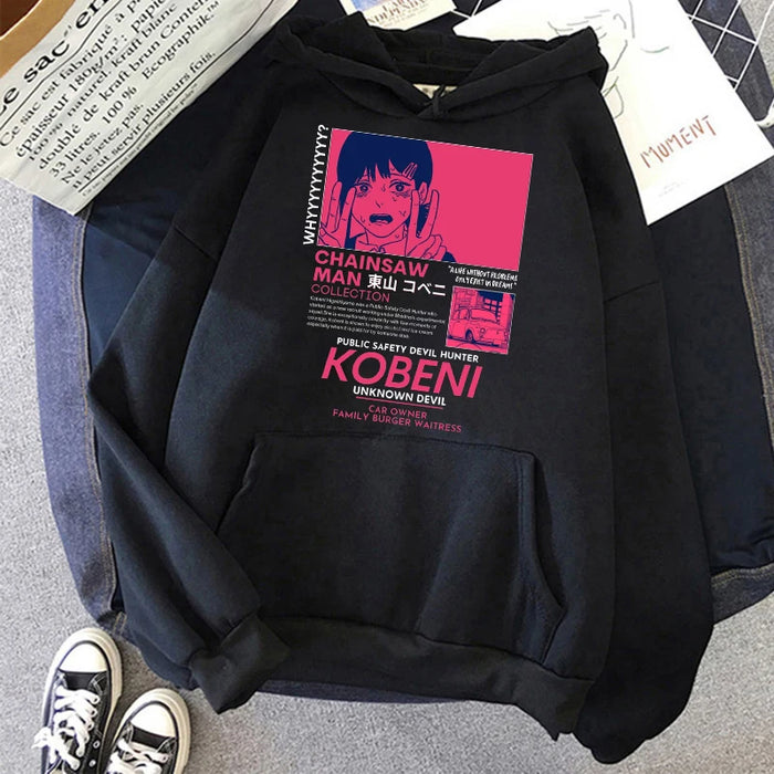 Chainsaw Man Anime Women Hoodies Plus Size Sweatshirt Harajuku Female Long Sleeve Pullover Casual Streetwear Clothes Tops