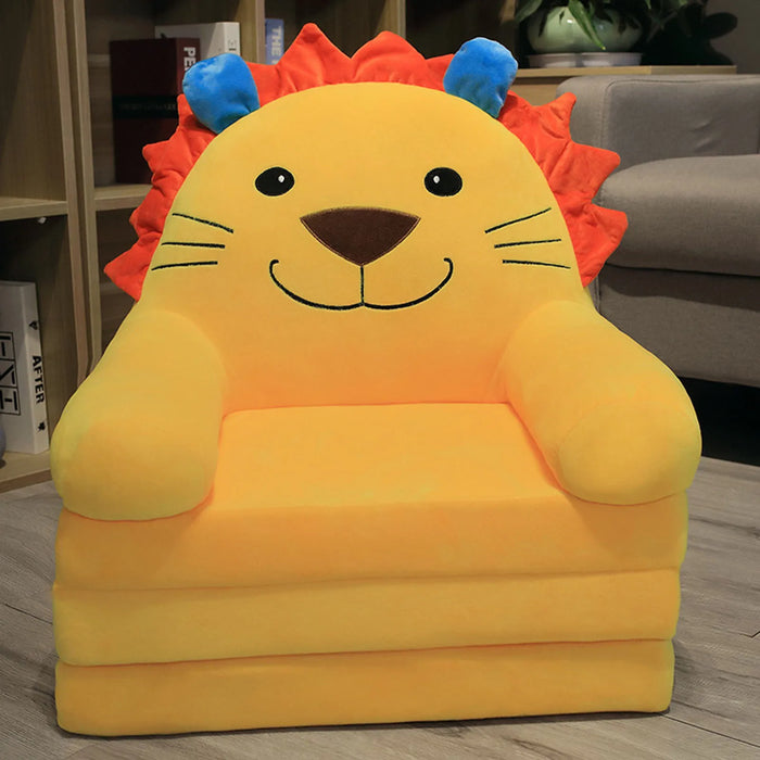 H Foldable Kids Sofa Backrest Armchair 2 In 1 Foldable Children Sofa Cute Cartoon Lazy Sofa Children Flip Open Sofa Bed For