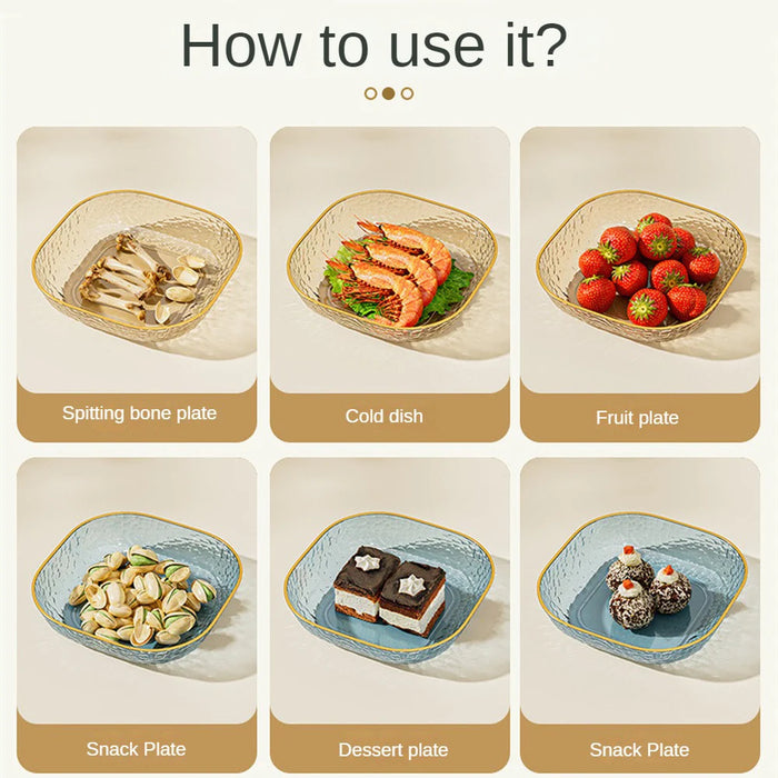 Elegant Biscuit Set Plate Fashionable Fruit Plate Modern Living Room Fruit Plate Plastic Tray Home Decoration Best Selling Trend