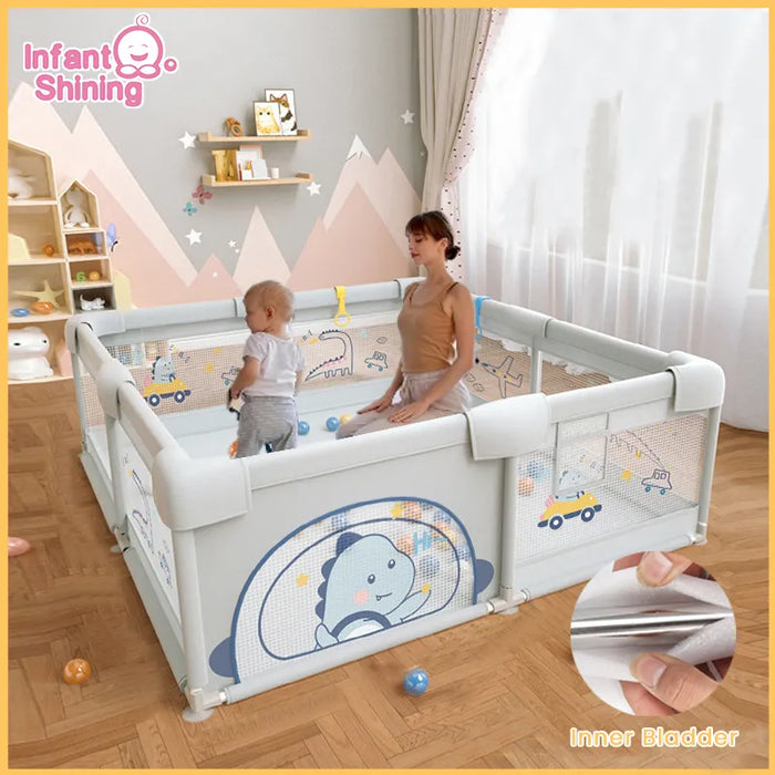 Infant shining Baby Playpen for Children Baby Playground Safety Barriers Playpen for 0-6 Years Old Kids Indoor Baby Safety Fence