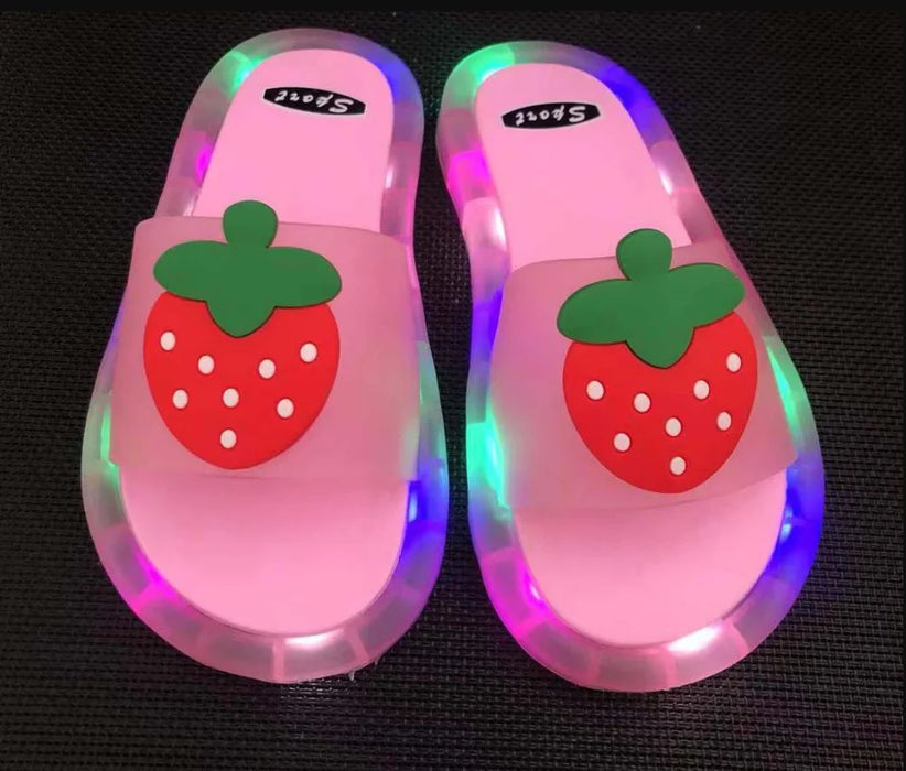 Children‘s Boys Girls Slippers Cartoon Unicorn Animals Prints Shoes Lighted Fashion Cute Shoes Bathroom Kids Toddler Slippers