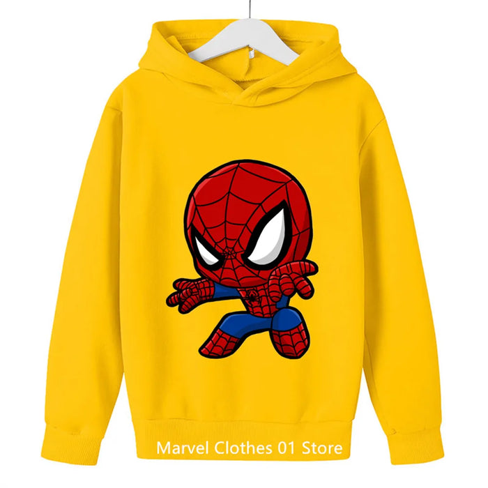 2024 Spiderman Hoodie Kids Clothes Girls Clothing Fashion Baby Boys Clothes Autumn Warm Pikachu Sweatshirt Children Tops
