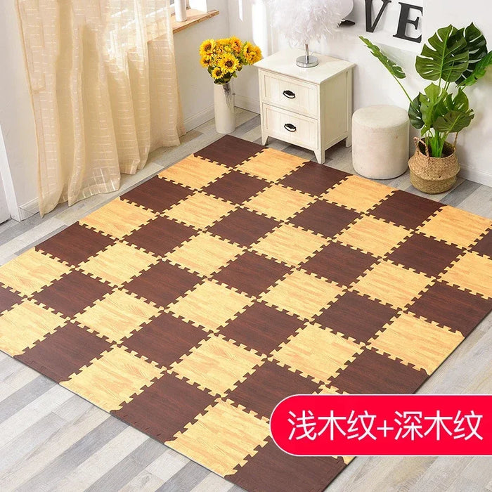 Soft Floor Baby EVA Foam Play Gym Puzzle Mats Wooden Interlocking Exercise Tiles Crawling Carpet And Rug for Kids Game Activity