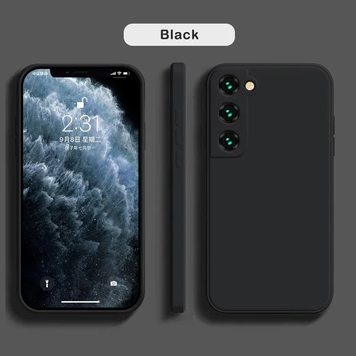 S 24 23 23 22 21 20 10 Liquid Silicon Phone Case For Samsung Galaxy S24 S23 Ultra S22 S21 S20 FE S10 Plus Soft Shockproof Cover