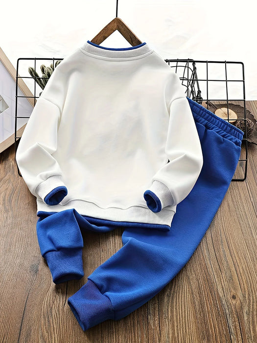 Autumn Baby Girl Boy Clothes Set Cartoon Bear Sweater Top and Pants Buttom Suit Children 2 Pieces Tracksuit Winter Loungewear