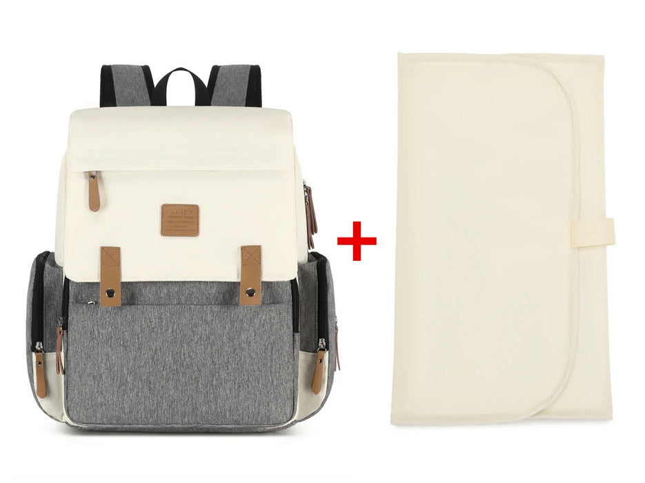 Original LAND Mommy Diaper Bags Mother Large Capacity Travel Nappy Backpacks with changing mat Baby Nursing Bags Real Leather