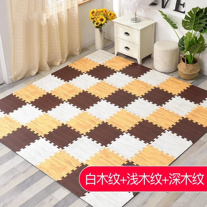 Soft Floor Baby EVA Foam Play Gym Puzzle Mats Wooden Interlocking Exercise Tiles Crawling Carpet And Rug for Kids Game Activity