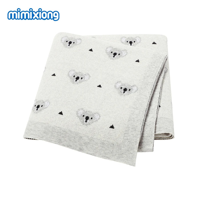 Baby Blankets Knitted Newborn Swaddle Stroller Bedding Wrap Cartoon Alpaca Infantil Boys Girls Receiving Blanket Children Quilts