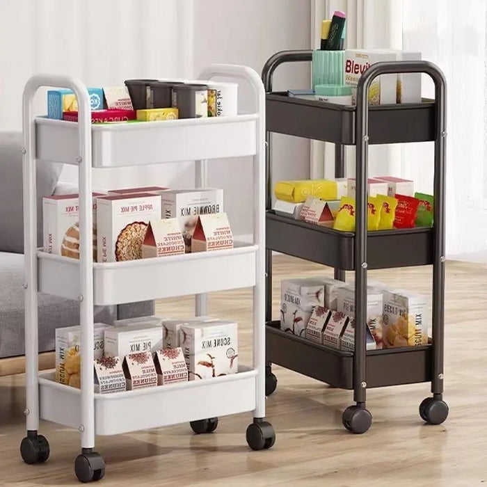 Trolley storage rack Kitchen floor multi-layer snacks baby living room bedroom bathroom mobile storage rack