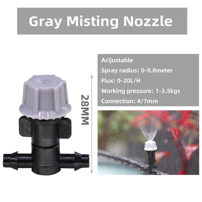 Smart Garden Misting Nozzle Watering System 1/4”Hose Adjustable Dropper Kit Automatic Irrigation Equipment Gardening Accesorries