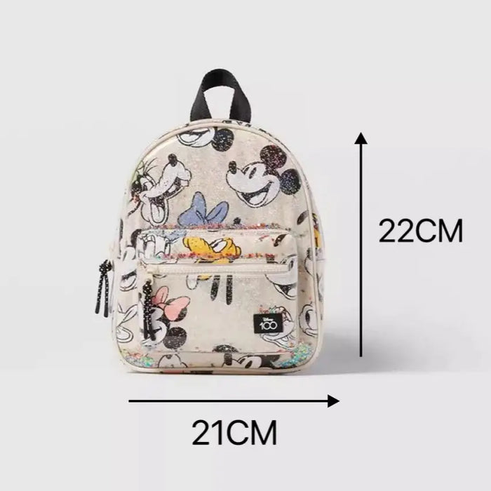 New Style Children's Bag Girls Boys Disney Brand Mickey Mouse Backpack Black Nylon Zipper Two Shoulders WaterProof Schoolbag