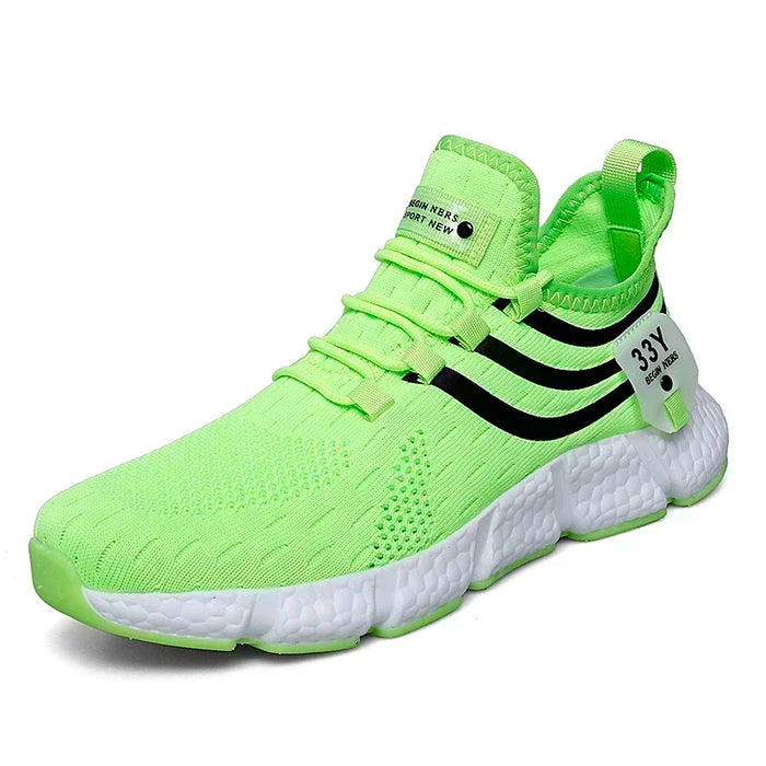High Quality Men Shoes Popcorn Sole Fly Weave Sneakers Breathable Running Tennis Shoes Comfortable Casual Walking ShoeS Women