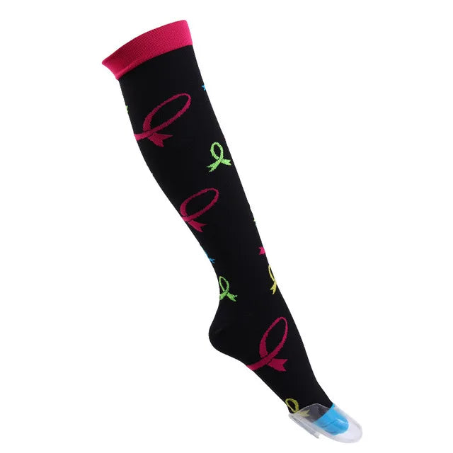 Compression Socks Men's Varicose Veins Diabetes Women's Long Tube Sports Socks Running Riding Medical Nurse Blood Circulation
