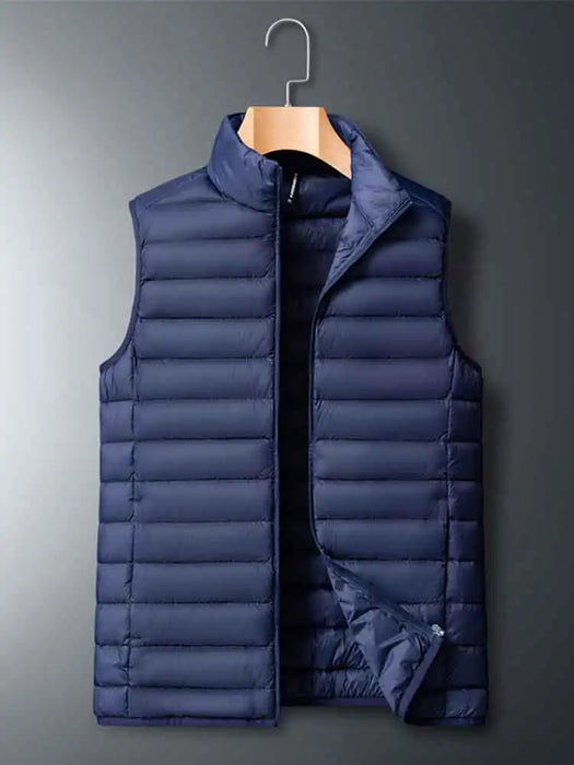 2023 New Winter Men's Vest 80% White Duck Down Lightweight Padded Vests Sleeveless Jackets Warm Coat Plus Size 8XL