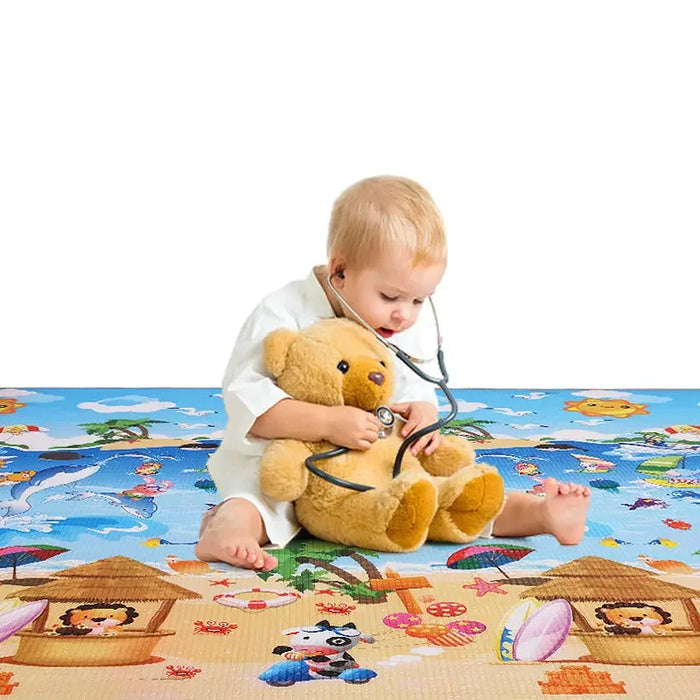 Baby Play Mat 180x120cm Doubel Sided Printed Kids Rug Educational Toys for Children Crawling Carpet Game Activity Gym Foam Floor