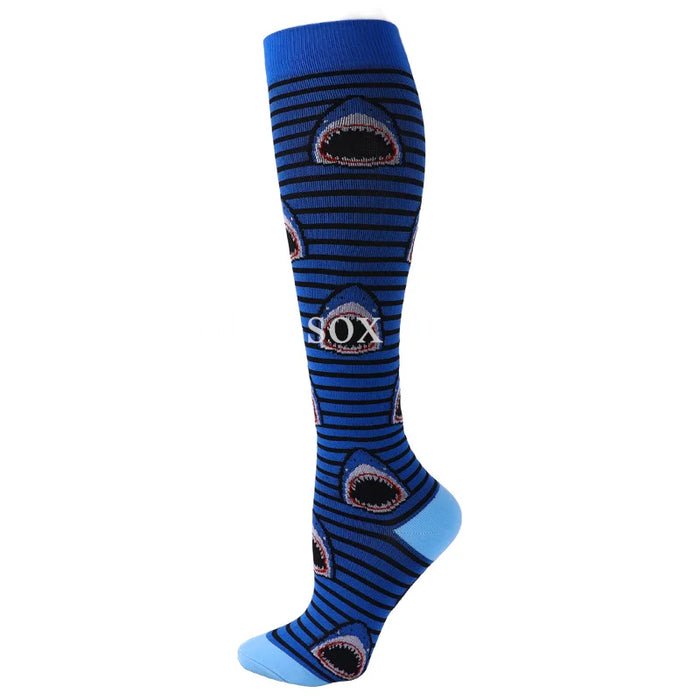 Compression Socks Men's Varicose Veins Diabetes Women's Long Tube Sports Socks Running Riding Medical Nurse Blood Circulation