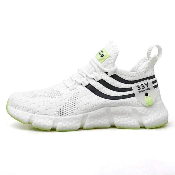 High Quality Men Shoes Popcorn Sole Fly Weave Sneakers Breathable Running Tennis Shoes Comfortable Casual Walking ShoeS Women