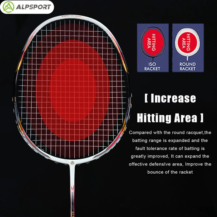 Alpsport AIR 10U  Ultralight 52g T800 Badminton Racket Fast rebound  Imported max 28lbs Carbon fiber + titanium badminton racket