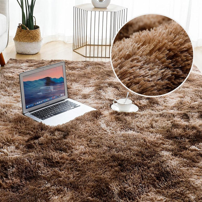 Fluffy Brown Rug