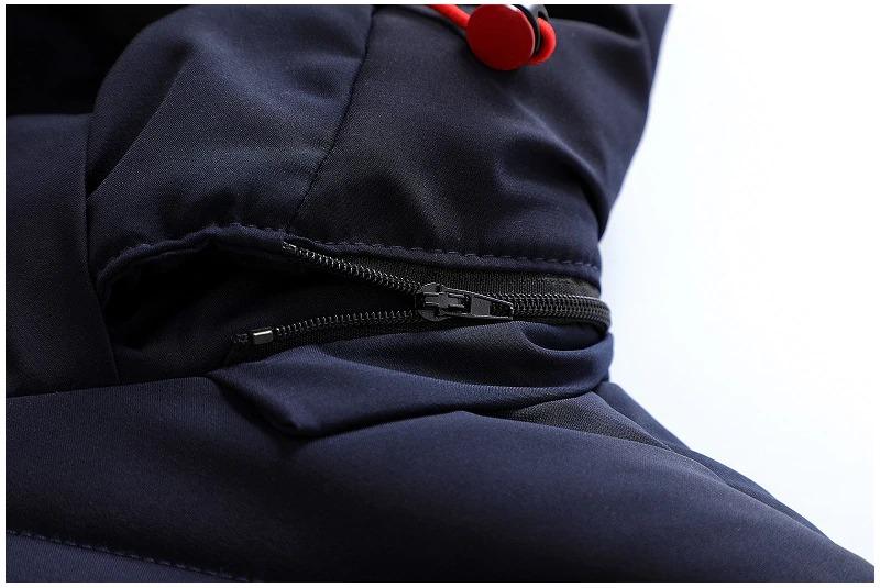 Inverse Red Men's Hooded Puffer Jacket