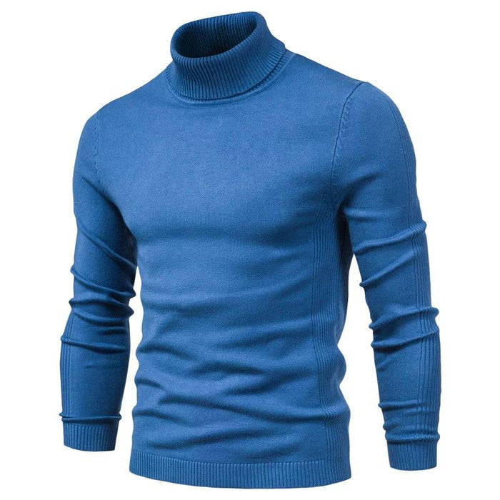Dark Blue Tailored Turtle Neck