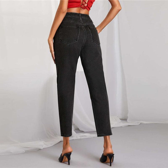Charli Boyfriend Jeans - Black