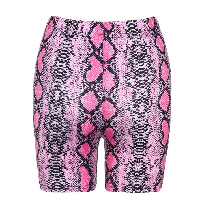Greta Snake Shorts - Pink
