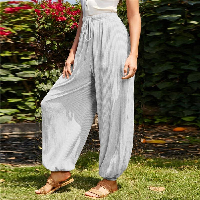 Emely Flowing Pants - Light Gray