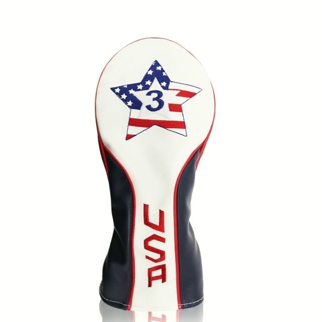 Reginald Golf America First Woods Clubhead Covers Full Set (One Driver, One Fairway Wood, One Hybrid)
